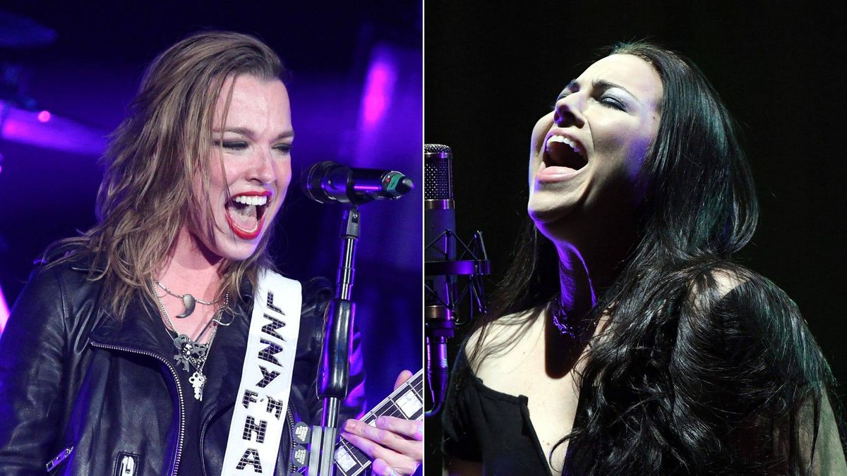 Lzzy Hale of Halestorm and Amy Lee of Evanescence