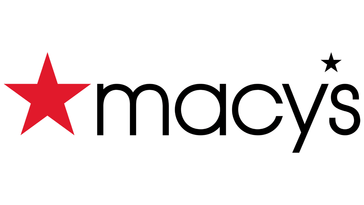 Macy's logo with a large red star and smaller black star above the apostrophe.