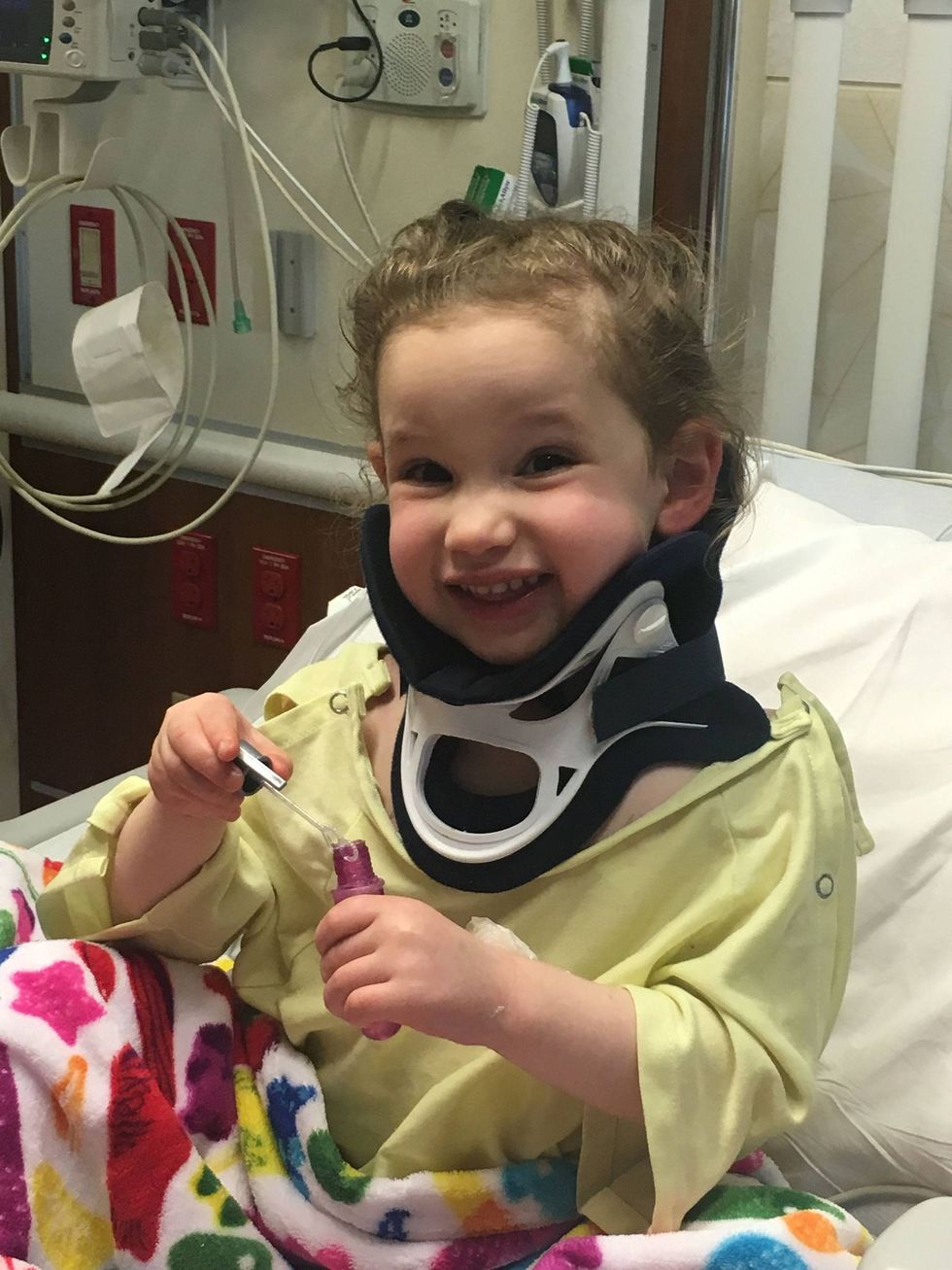 Maddie Kramer, 2, battling Atypical teratoid rhabdoid tumors (ATRT) in the hospital