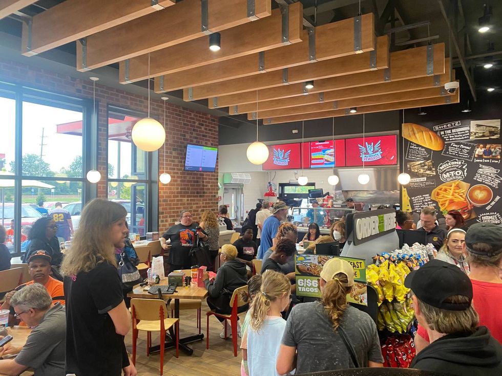Made-to-order food line at Sheetz