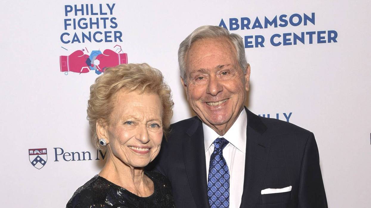 Madlyn and Leonard Abramson walk the red carpet during the Philly Fights Cancer: Round 5 Event benefiting Penn Medicine's Abramson Cancer Center at the Philadelphia Navy Yard on October 26, 2019 in Philadelphia, Pennsylvania.