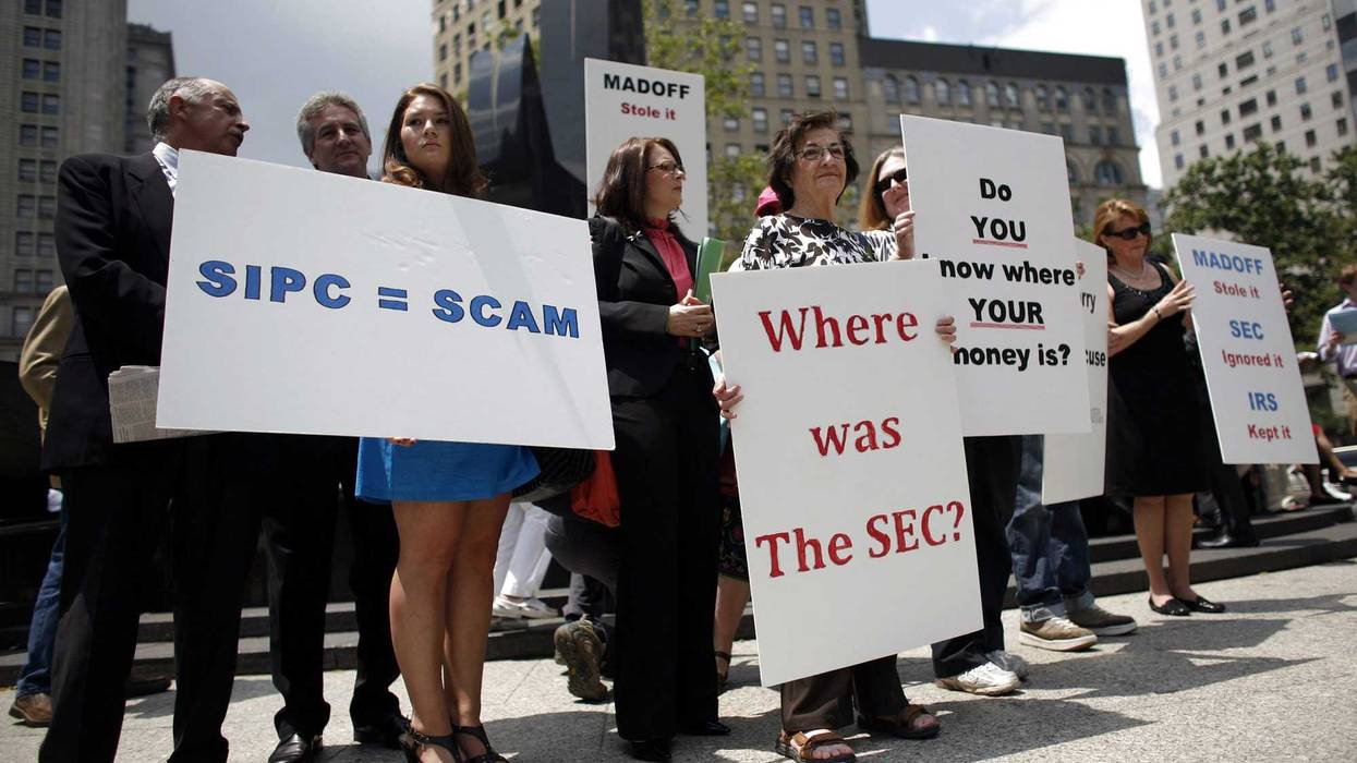 Madoff protesters