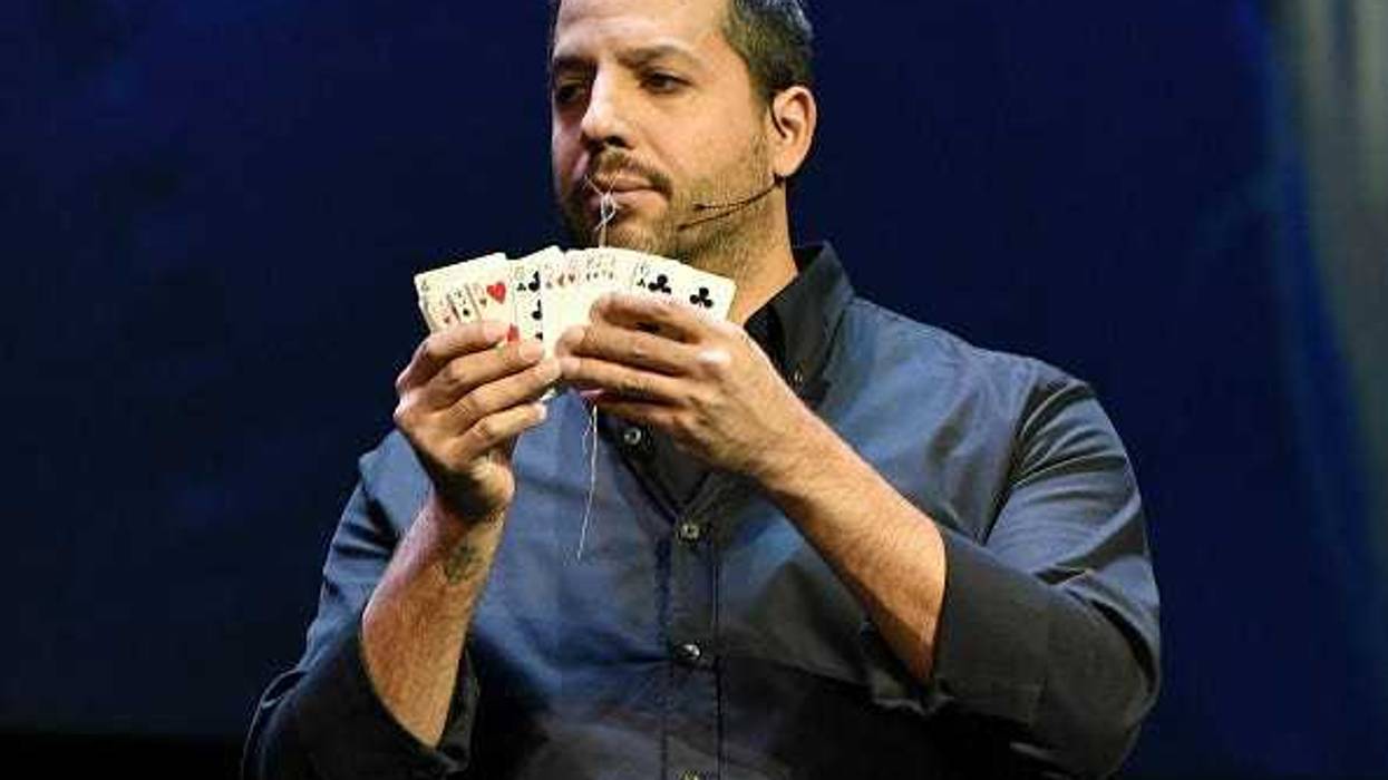 Magician & Endurance Artist David Blaine performs onstage during the Onward18 Conference - Day 2 on October 24, 2018