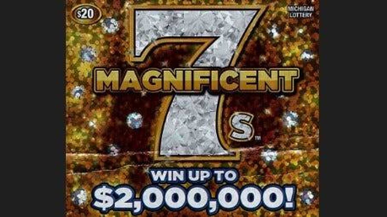 Magnificent 7s lottery game ticket