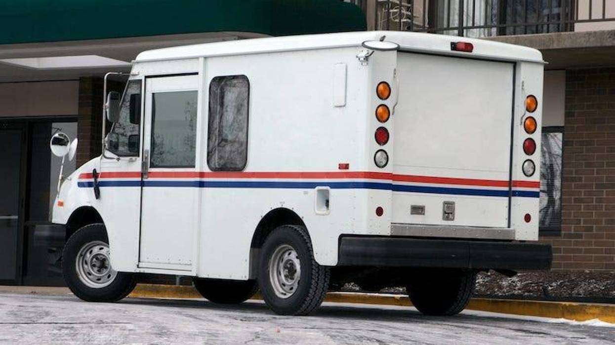 Mail Truck, Postal Truck, Parked, Street