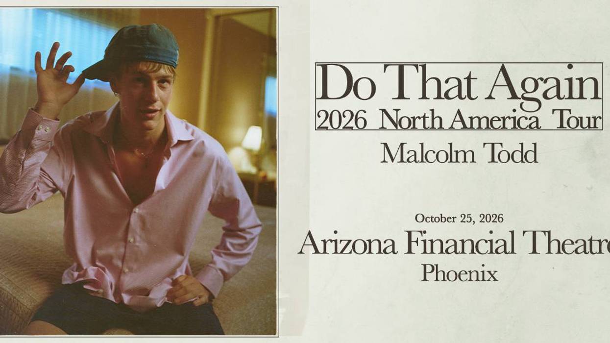 Malcolm Todd 'Do That Again' 2026 North America Tour poster. Artist in pink shirt and cap.