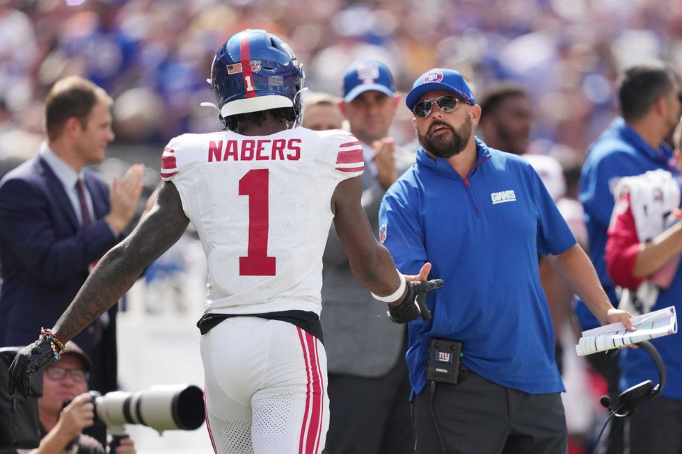 Malik Nabers and Brian Daboll