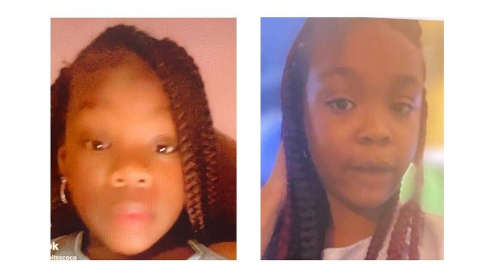 Malikia Sylvester, left, and Lashawn Hill, right