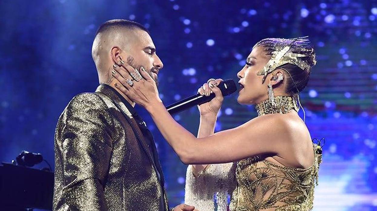 Maluma performs with special guest Jennifer Lopez at Madison Square Garden on October 04, 2019 in New York City.