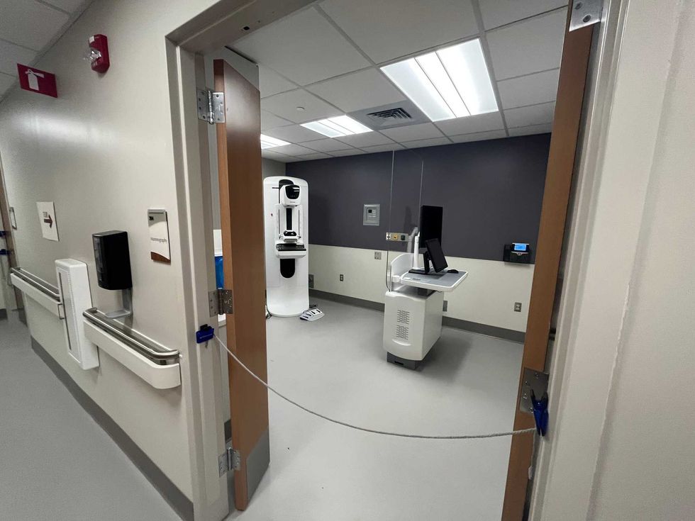 Mammography Room inside new Lockport Memorial Hospital