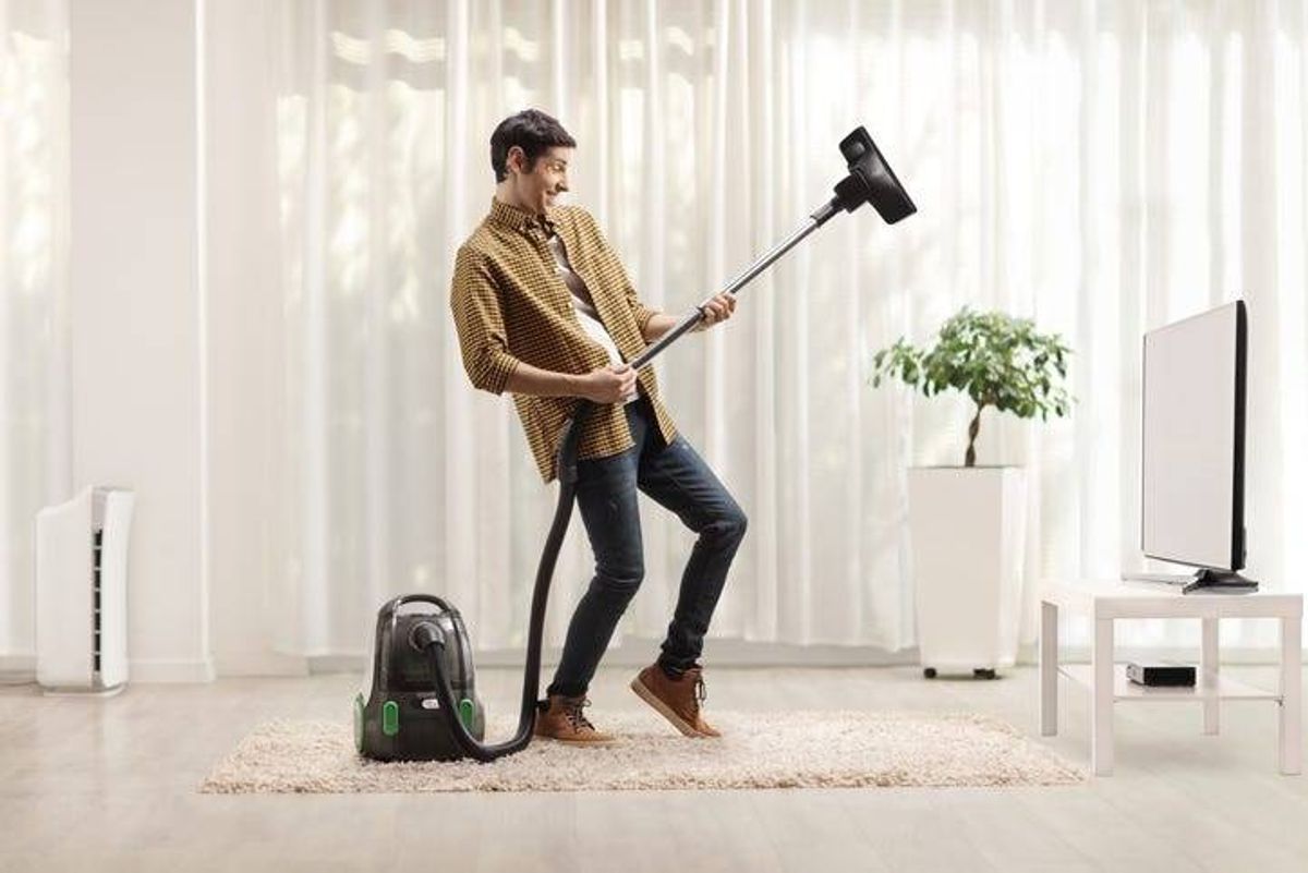 Man and vacuum