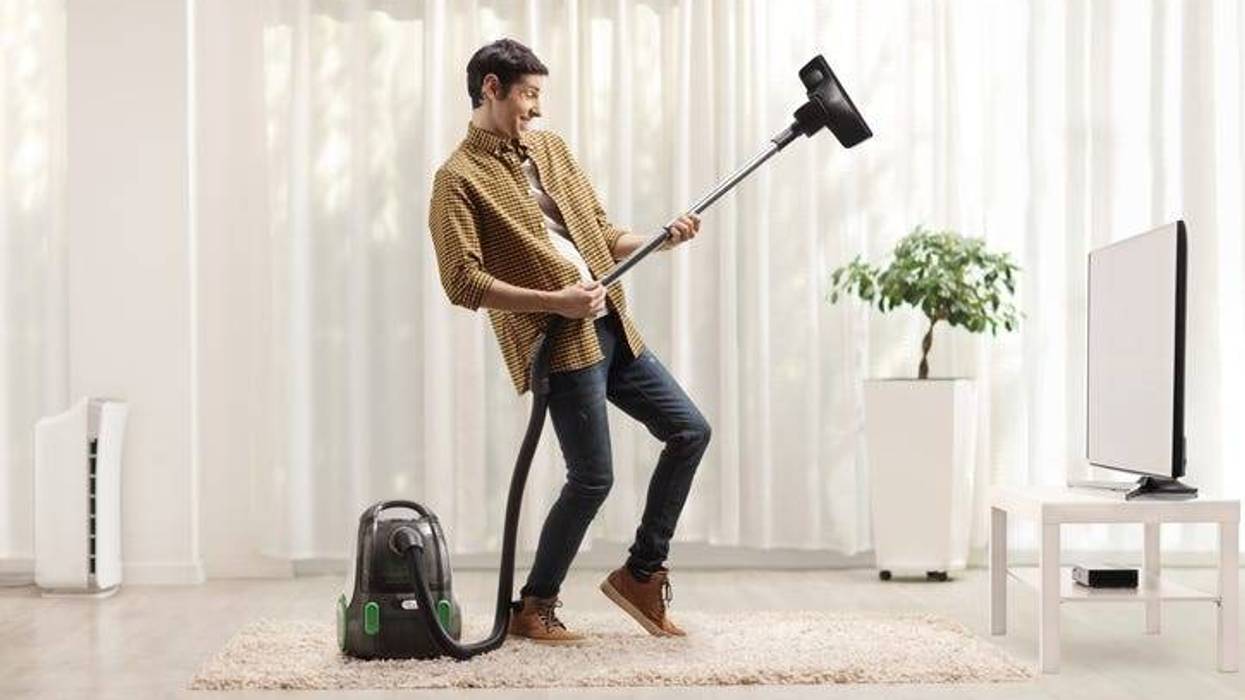 Man and vacuum