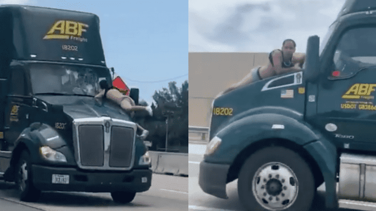 Man clings to hood of 18 wheeler for 9 miles on I-95 in Florida