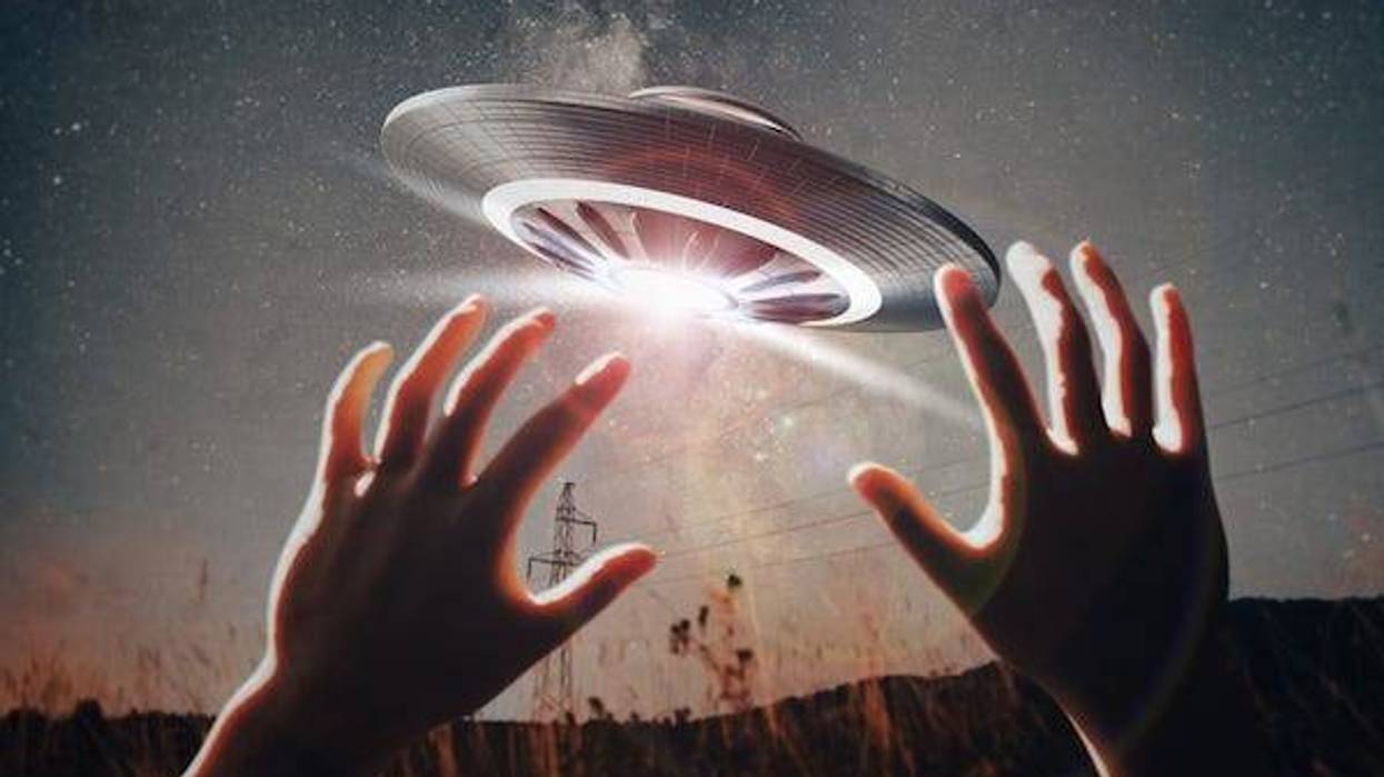 Man encountering a UFO