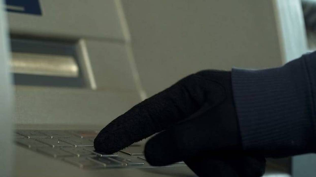 Man, Gloves, ATM, Cash, Pin Number, Keypad