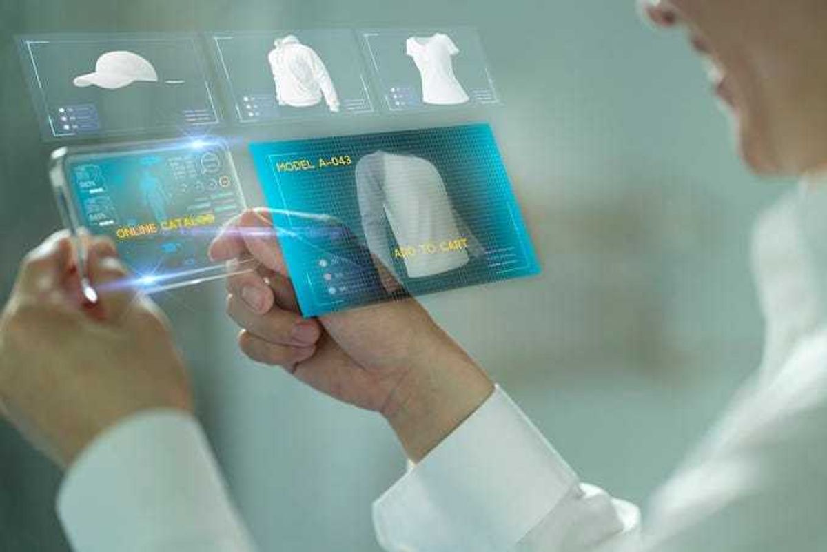 Man shopping for clothes online