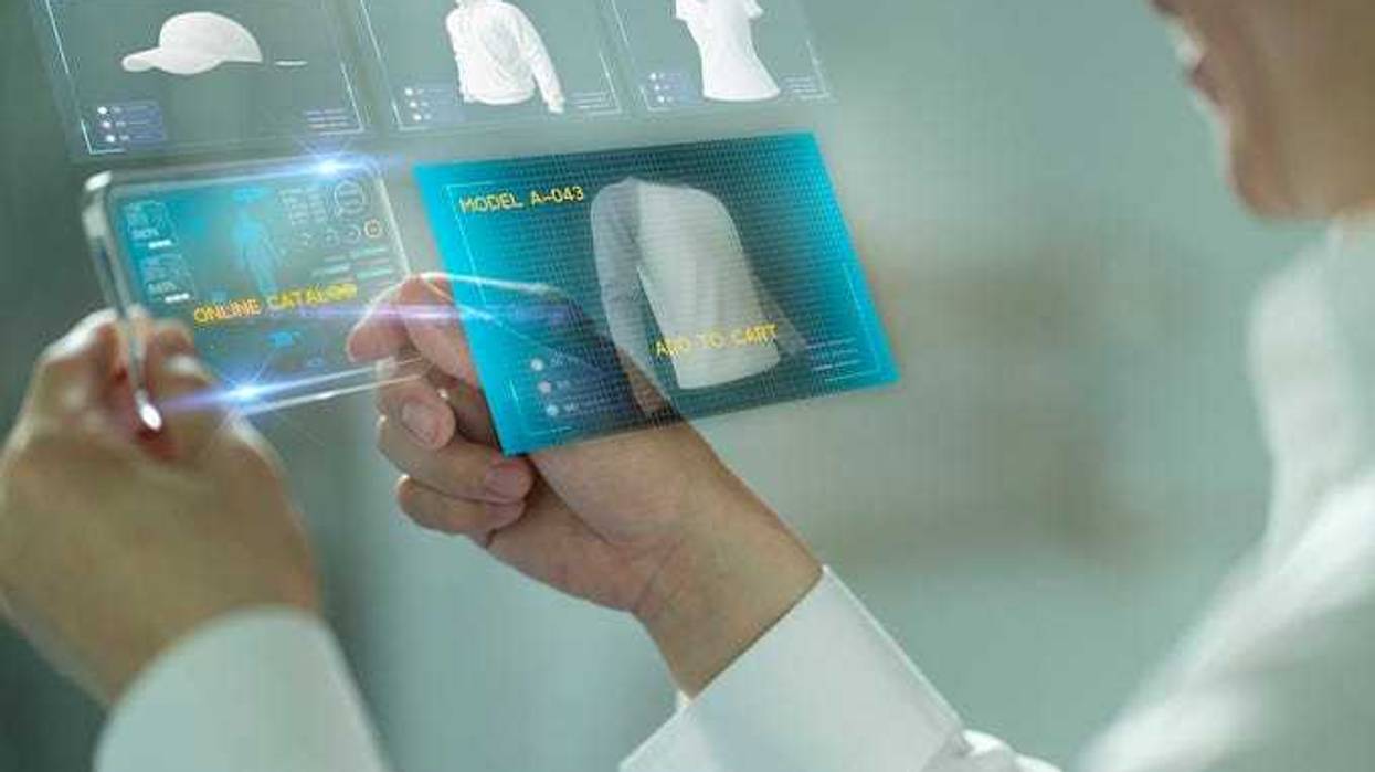 Man shopping for clothes online