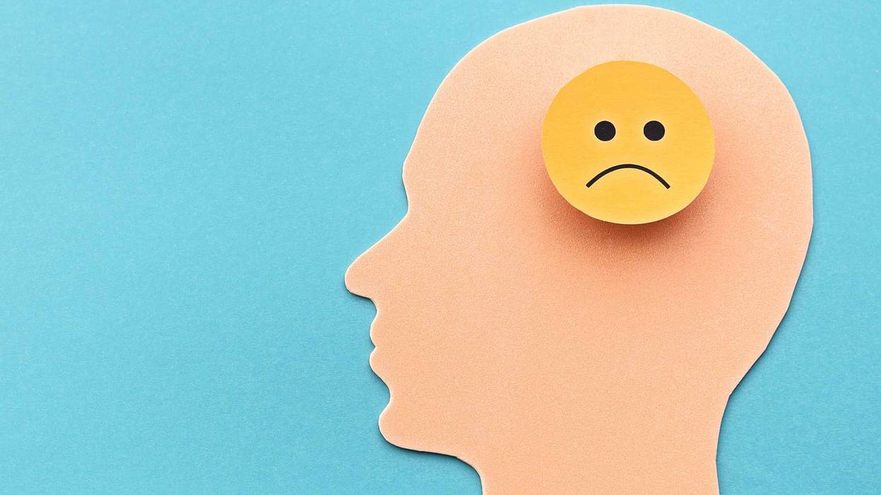 Man thinking pessimistically.