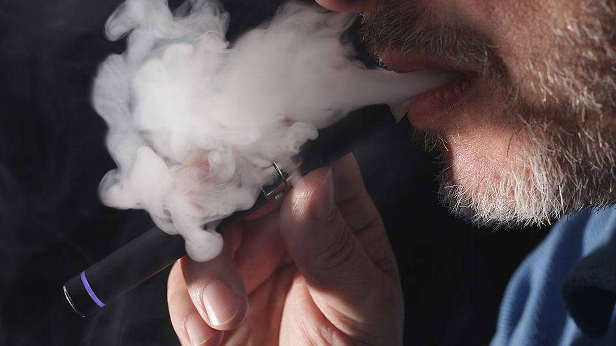 man vaping