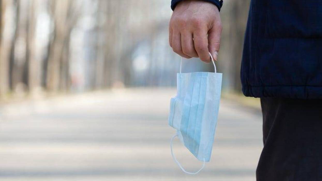 Man, Walking, Face Mask, Park, Outdoors, Suit