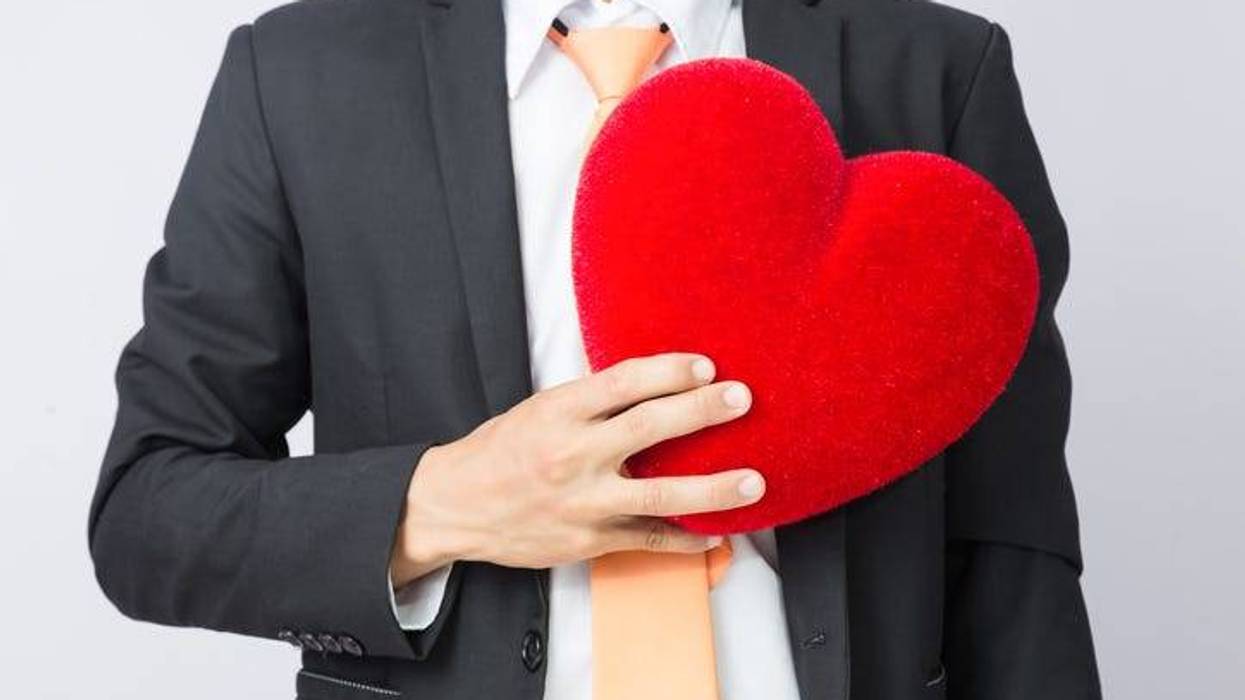 Man with a heart