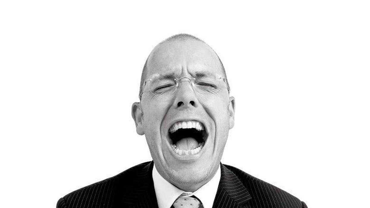 man yelling