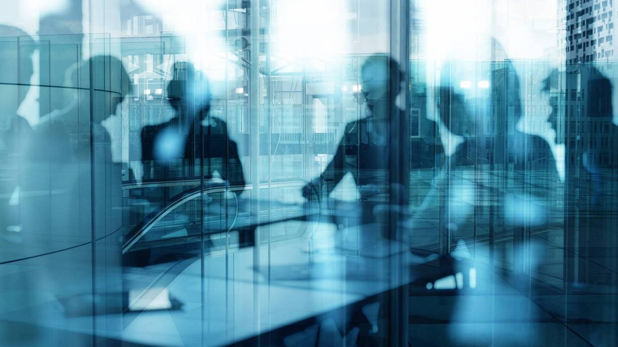 managers at a conference table