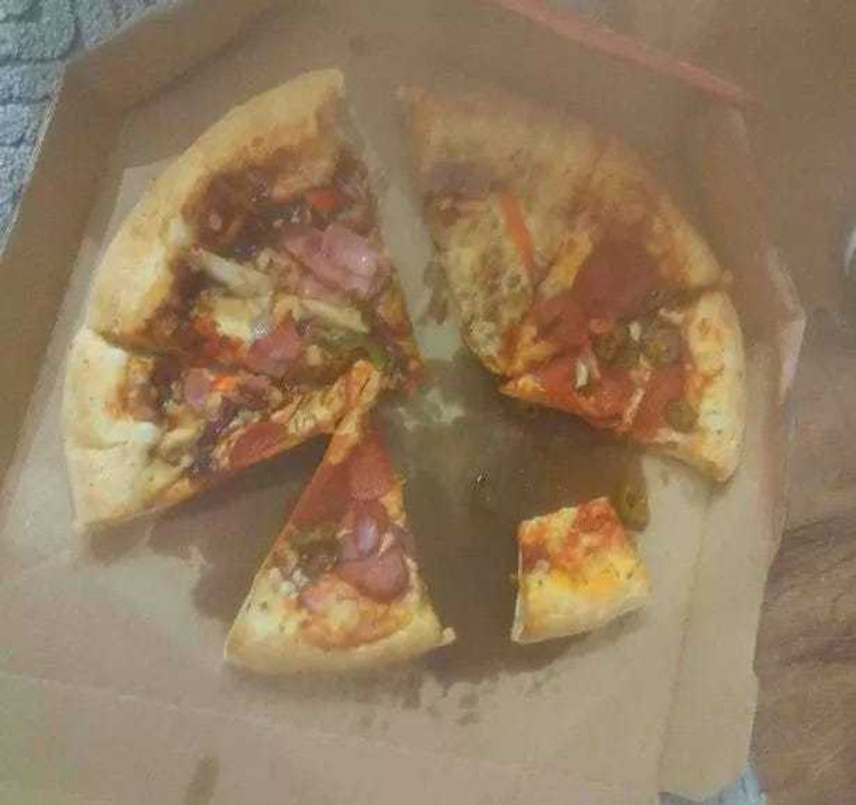 Mangled pizza
