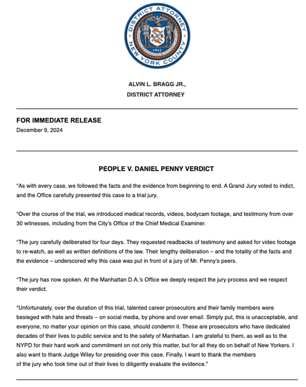 Manhattan D.A. Alvin Bragg