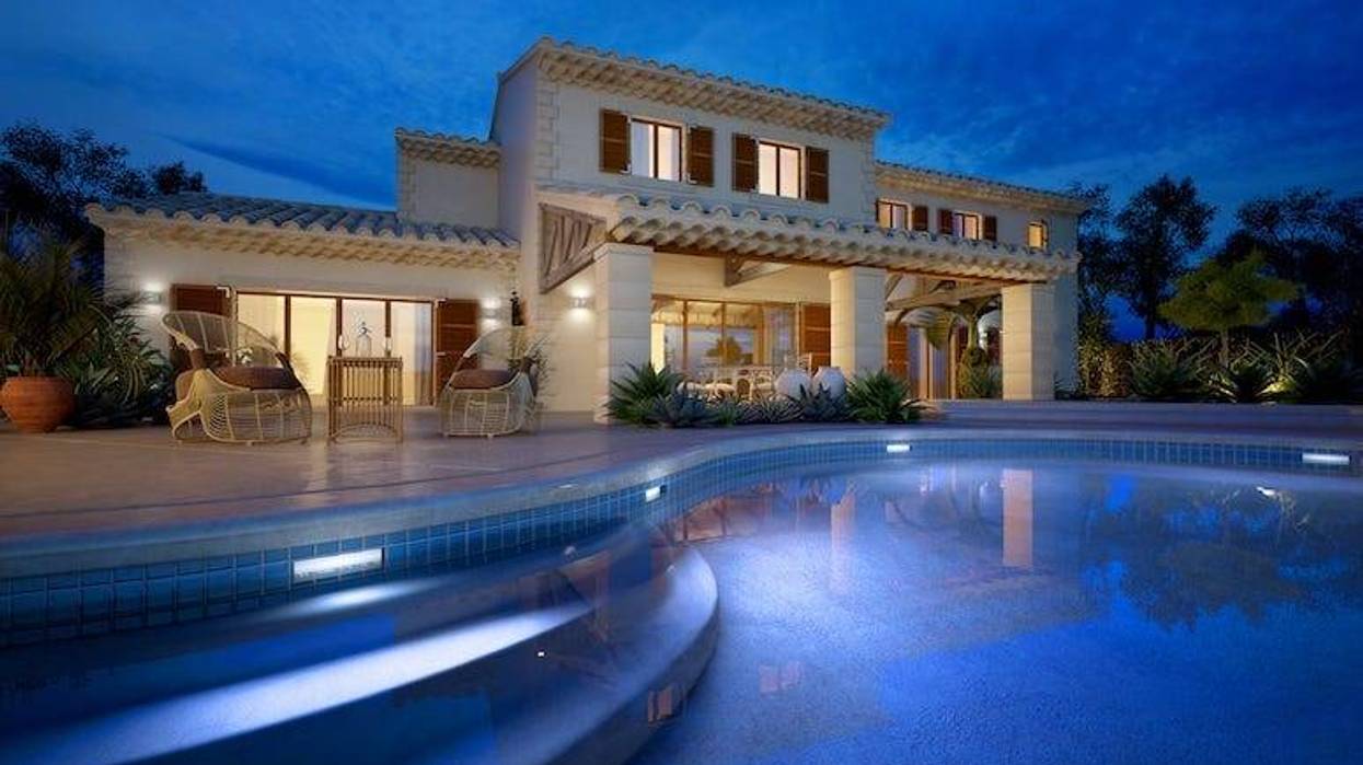 Mansion, Pool, Mediterranean villa