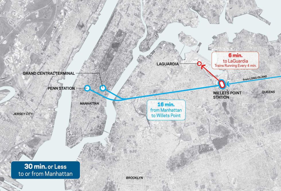 Map of airtrain route
