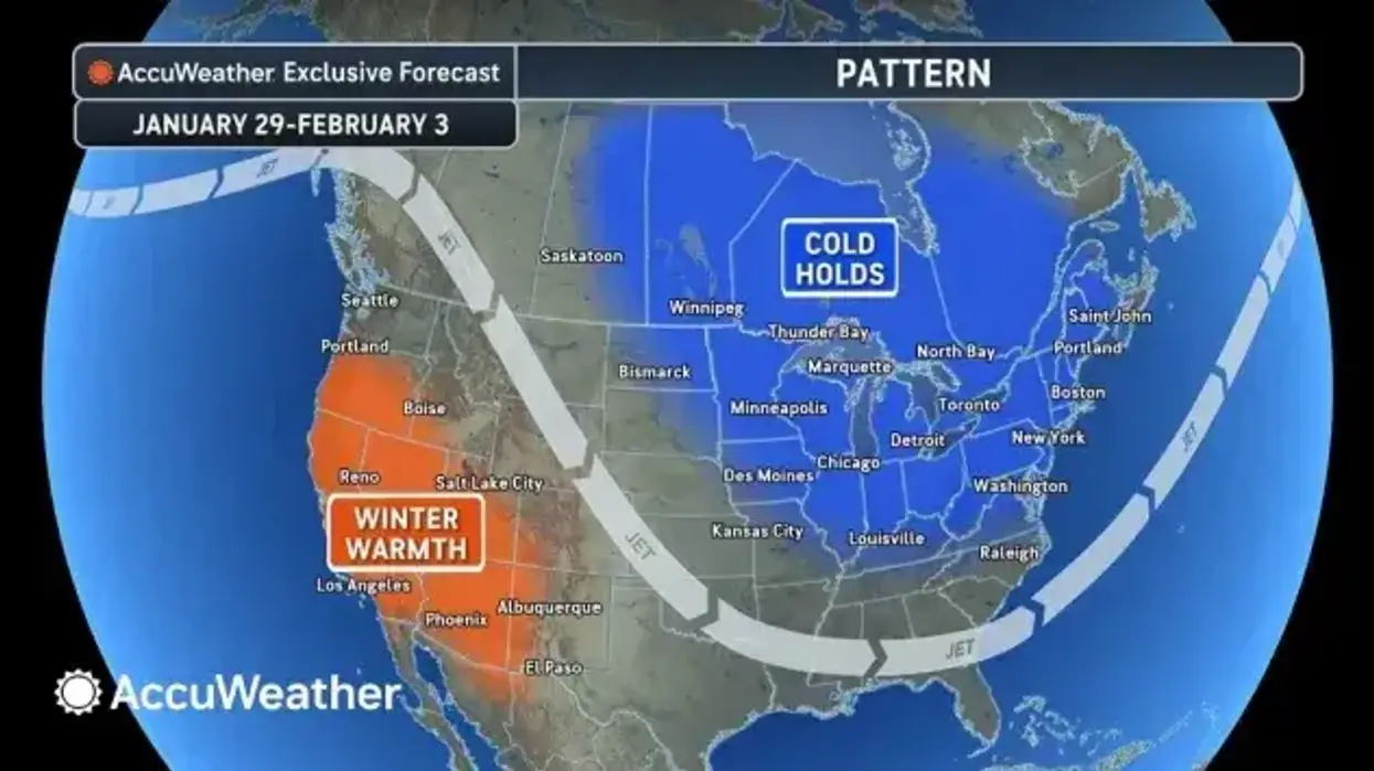 map shows cold holds through Feb 3