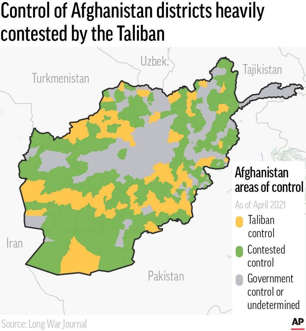 Mapping the Afghan war, while murky, points to Taliban gains