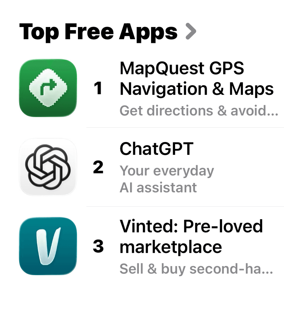 MapQuest is back near the top of Apple\u2019s App Store after the mapping company refused to rename Lake Ontario as \u201cLake America,\u201d a change directed last week in a federal executive order.