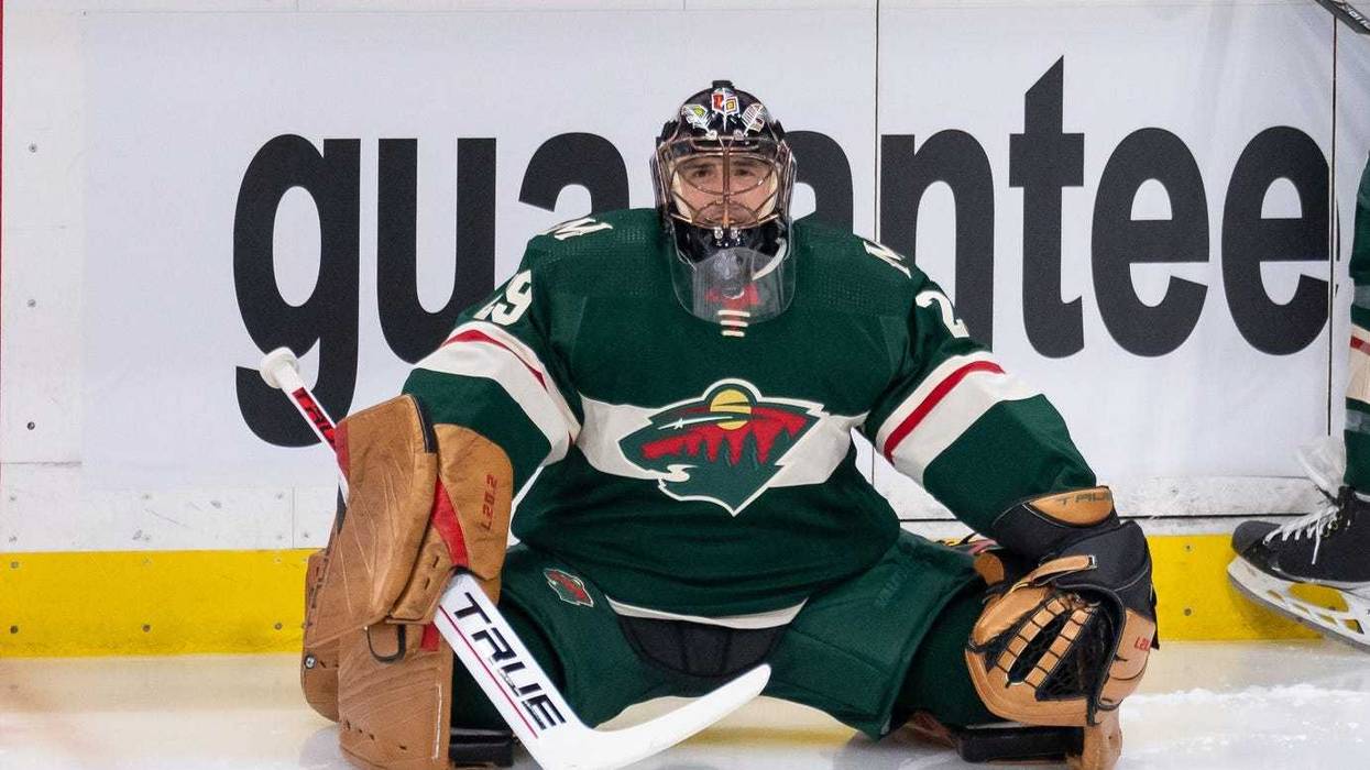 Marc-Andre Fleury stretching