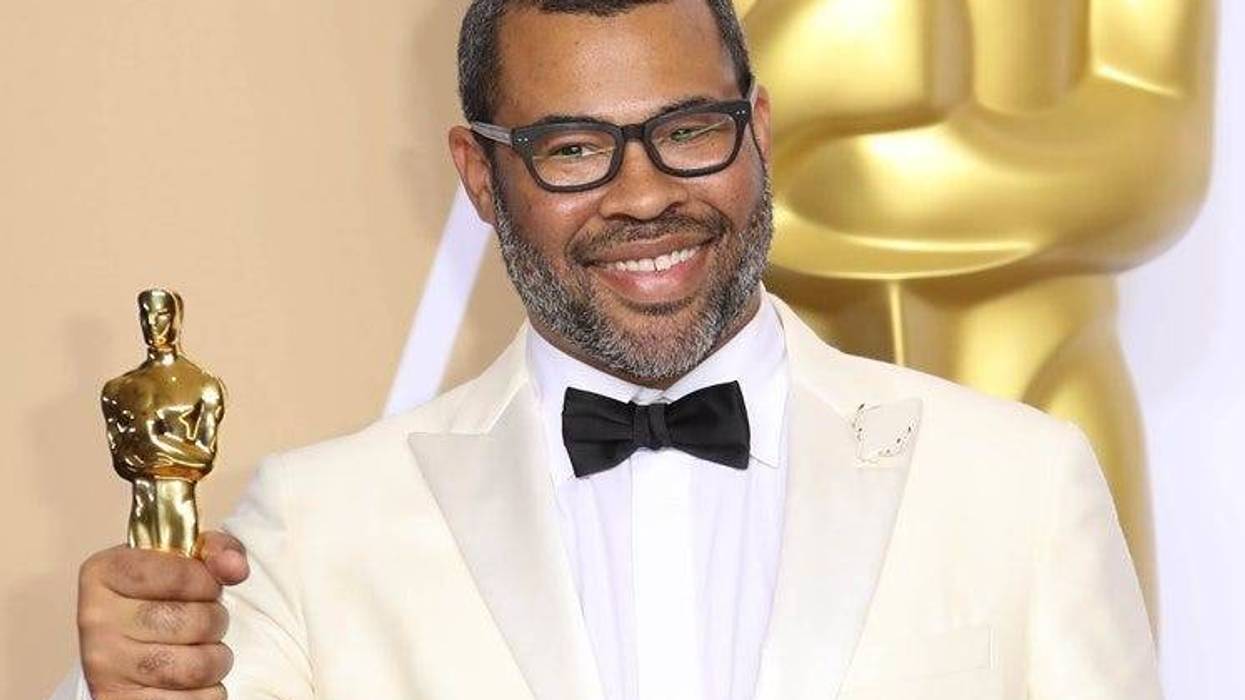 March 4, 2018; Hollywood, CA, USA; Jordan Peele, winner of the award for best original screenplay for \"Get Out\", poses in the photo room during the 90th Academy Awards at Dolby Theatr