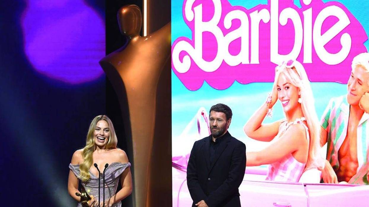 Margot Robbie accepts the AACTA International Award for Best Lead Actress in Film for Barbie