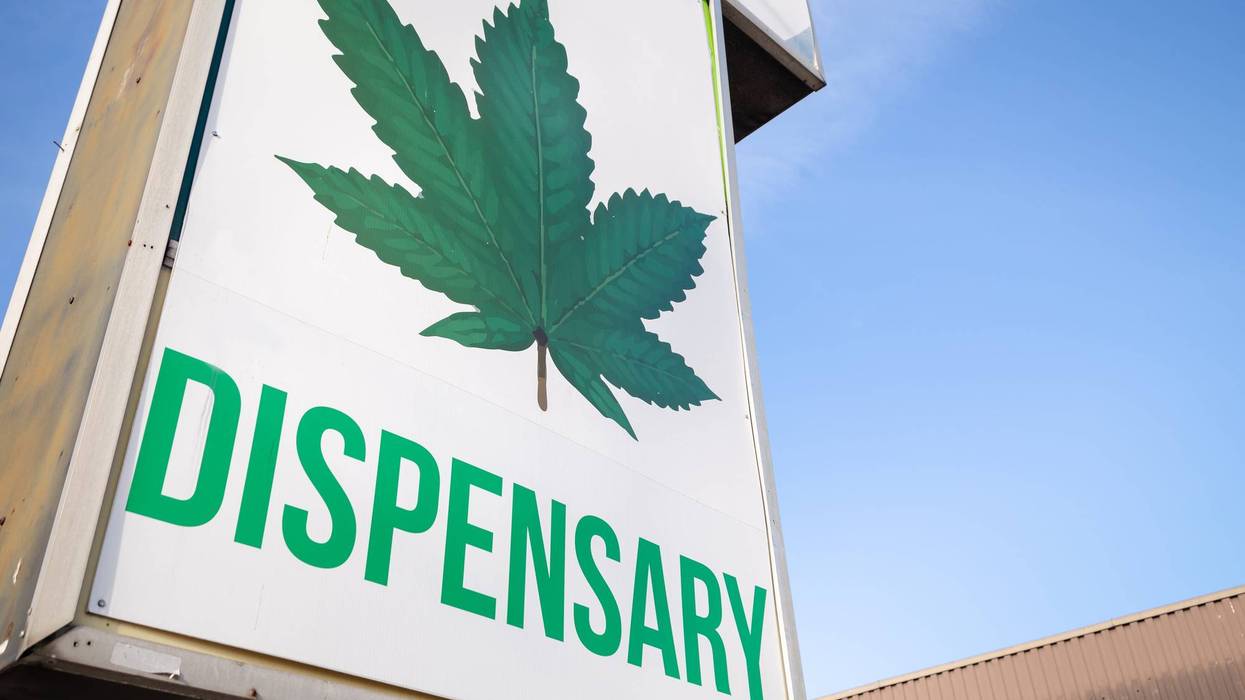 Marijuana dispensary sign