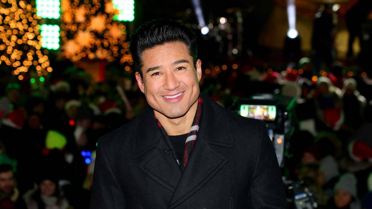 Mario Lopez at the Rockefeller Center Christmas Tree Lighting ceremony.