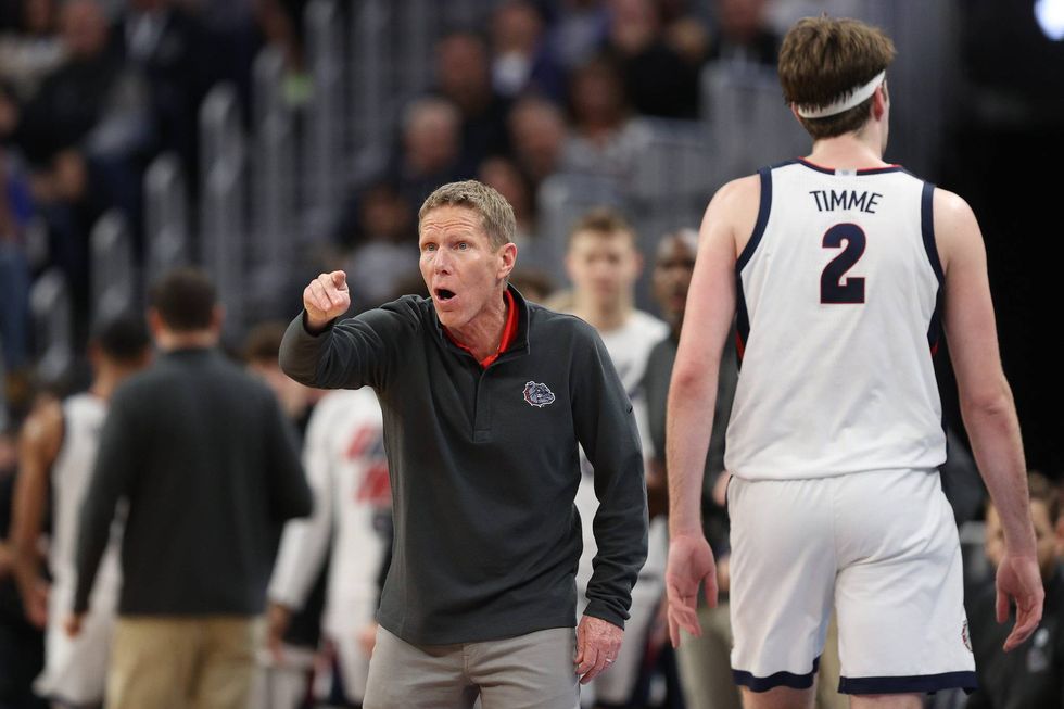 Mark Few and Drew Timme