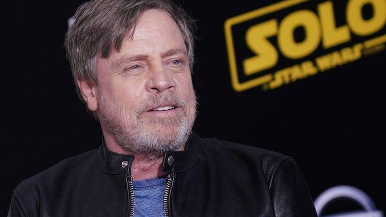 Mark Hamill, Red Carpet, Solo, Leather Jacket, 2018, Smile