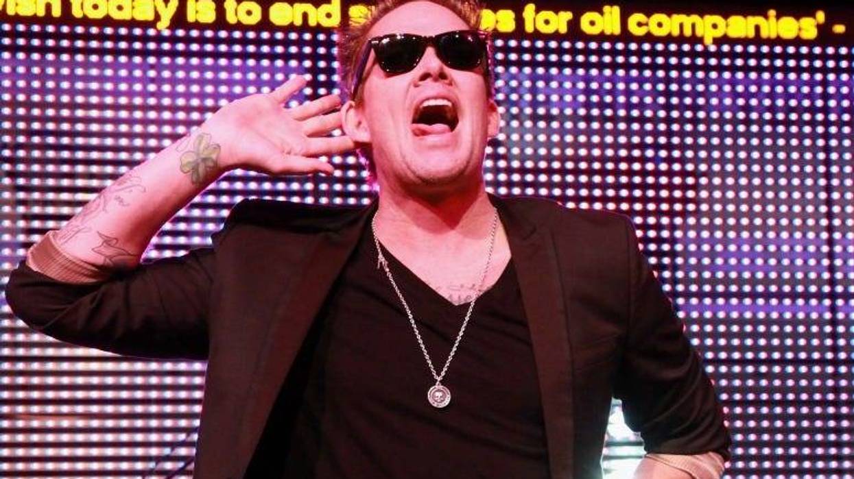 Mark McGrath of Sugar Ray performs with Camp Freddy at the 2013 Green Inaugural Ball at NEWSEUM