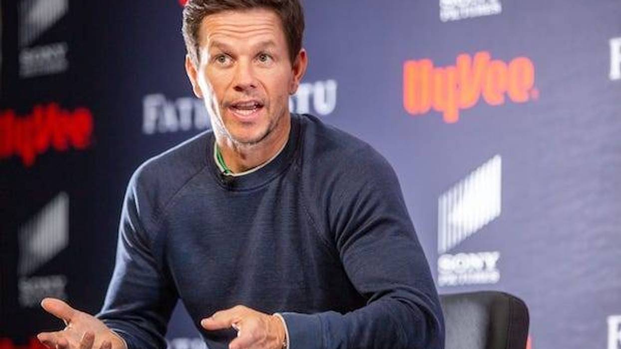 Mark Wahlberg takes questions before the premiere of Wahlberg's new movie "Father Stu"