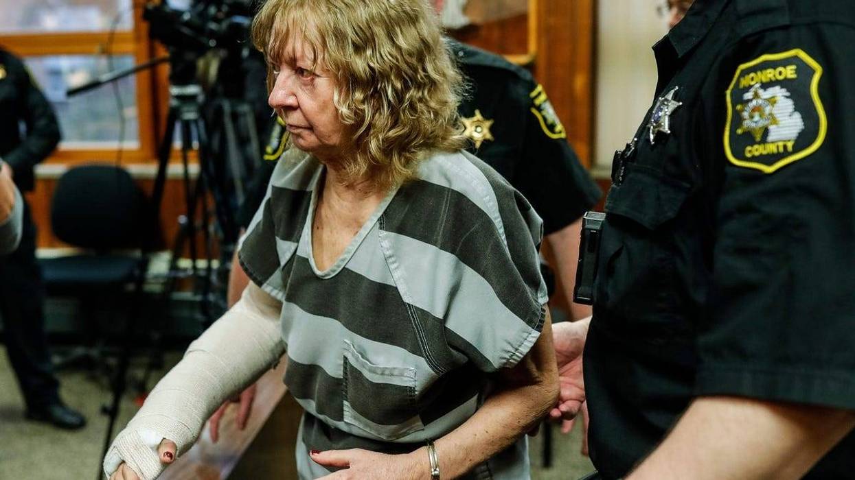 Marshella Chidester leaves the courtroom