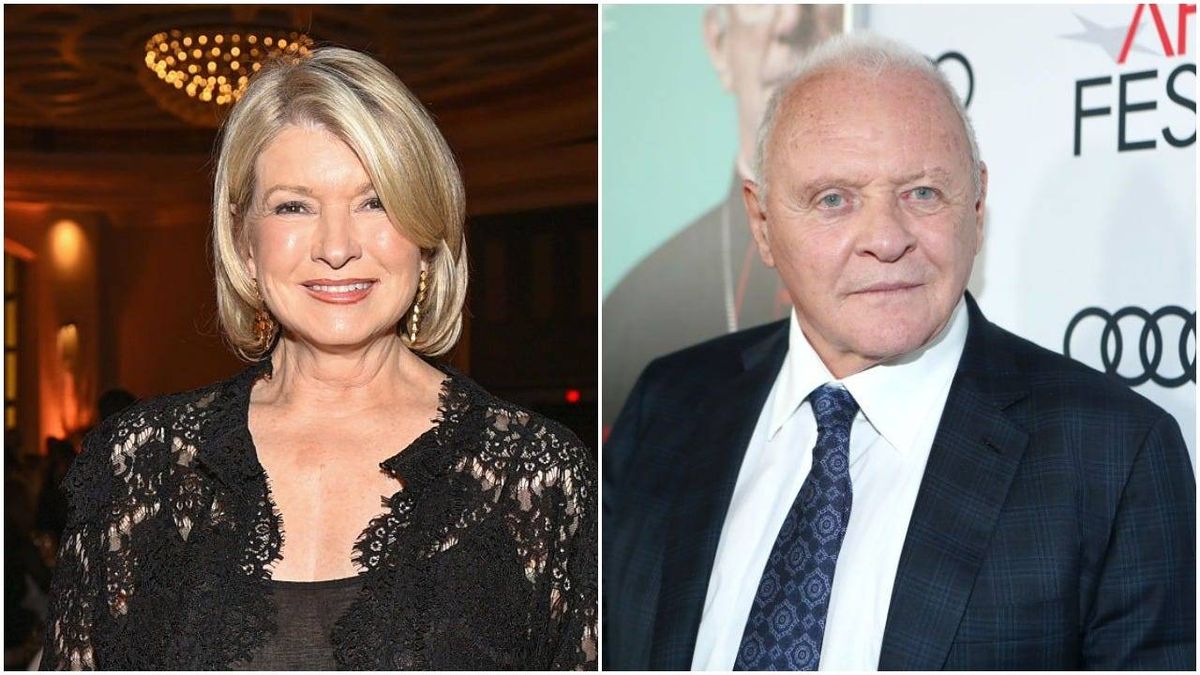 Martha Stewart and Anthony Hopkins