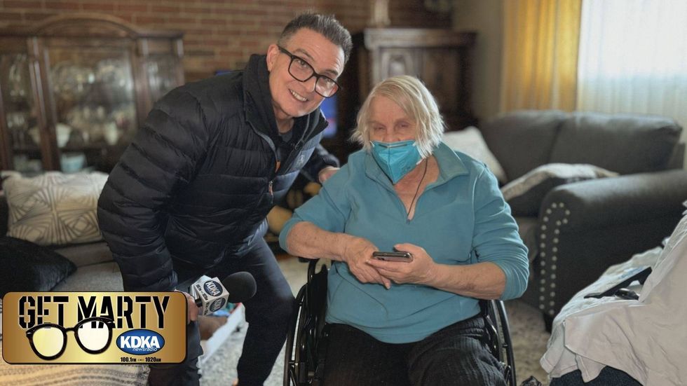 Marty Griffin and Gloria Mizik, our repeat KDKA Radio Warmathon "Neighborhood Hero"