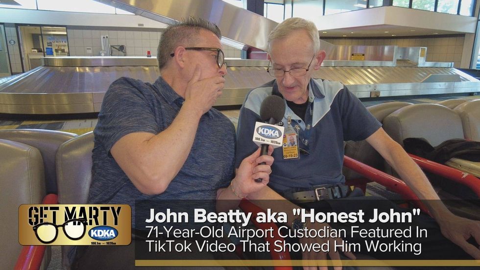 Marty talks to "Honest John"