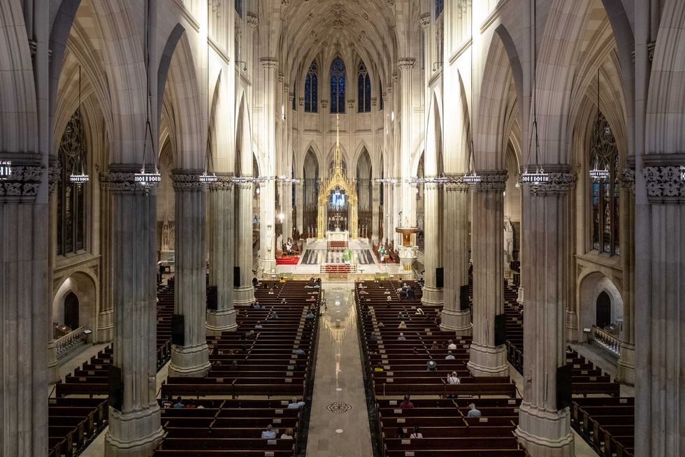 Mass is celebrated at St. Patrick