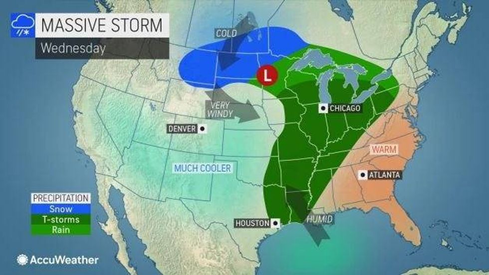 Massive storm Wednesday