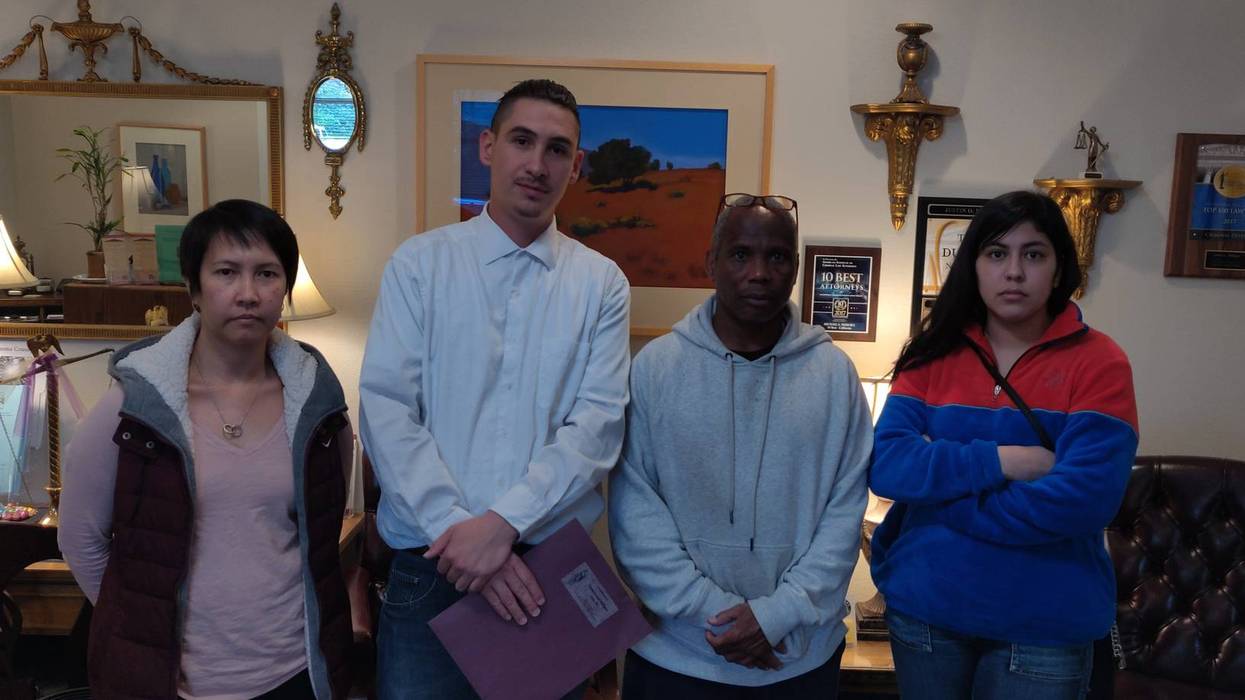 Mataresa Martinez, Michael Rodriguez, Andre Blakely and Annette Revas, allege that they've suffered emotional distress after their employer at a seniors home in Santa Rosa blamed workers for abandoning residents during the Tubbs Fire.